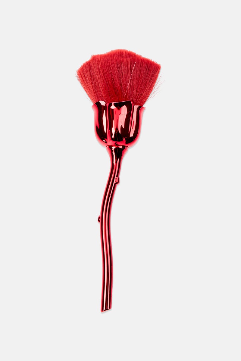 Olivia Rose Rose Flower Makeup Brush, Red - Image 1